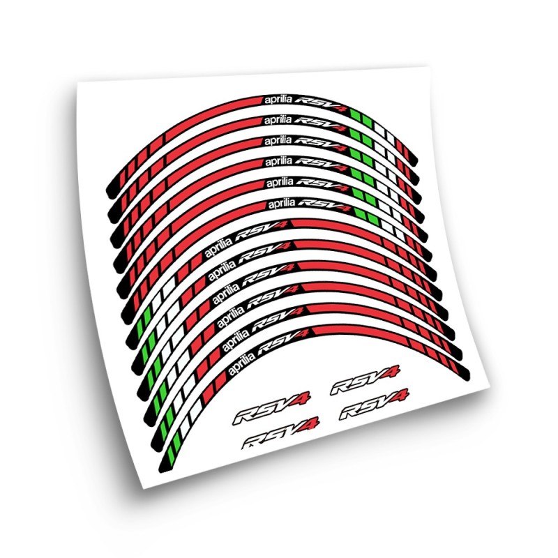 Adesivi Per Cerchioni Di Moto Aprilia RSV4 Modello 2 - Star Sam