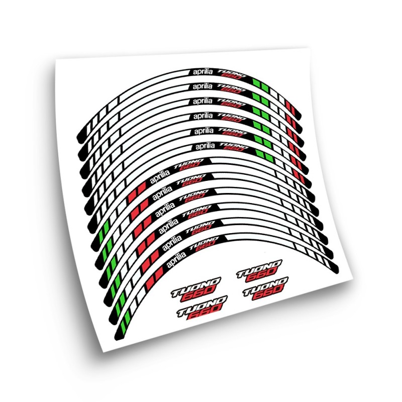 Adesivi Per Cerchioni Di Moto Aprilia Tuono 660 Modello 2 - Star Sam