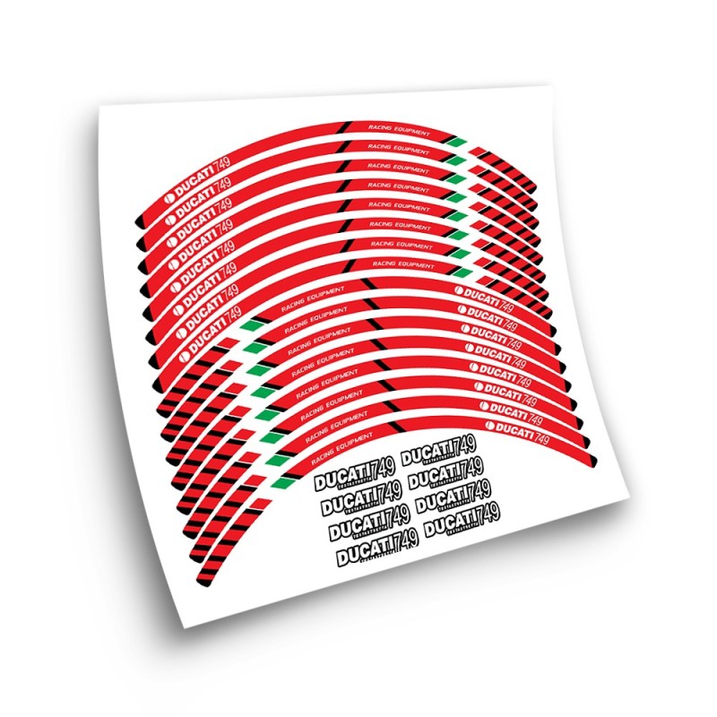 Adesivi Cerchi Moto Ducati 749 Racing Equipment - Star Sam