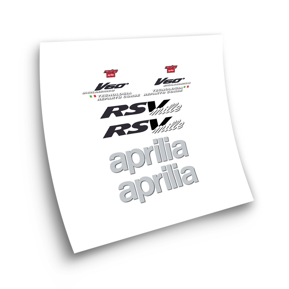 Aprilia RSV Mille Motorbike Stickers Year 1999 Red - Star Sam