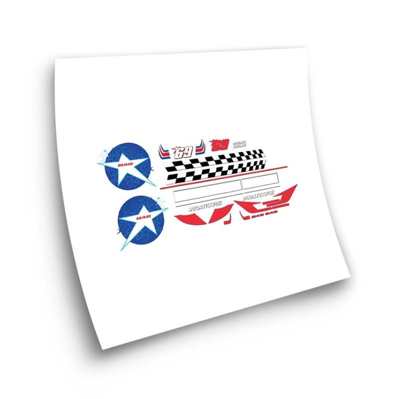 Ducati 848 Hayden Motorbike Sticker Year 2010 - Star Sam