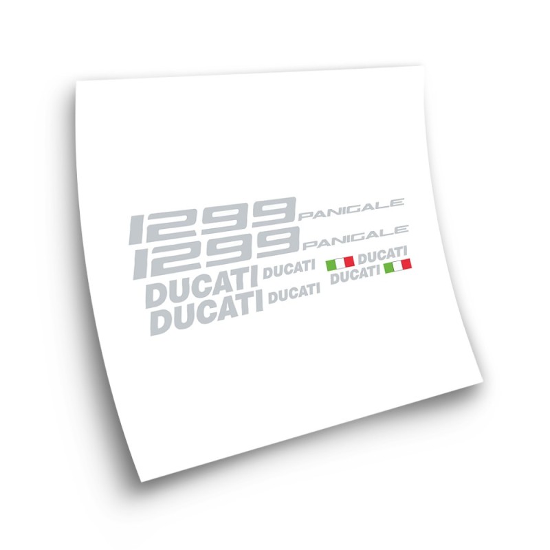 Ducati Red 1299 Panigale Motorbike Stickers Grey - Star Sam