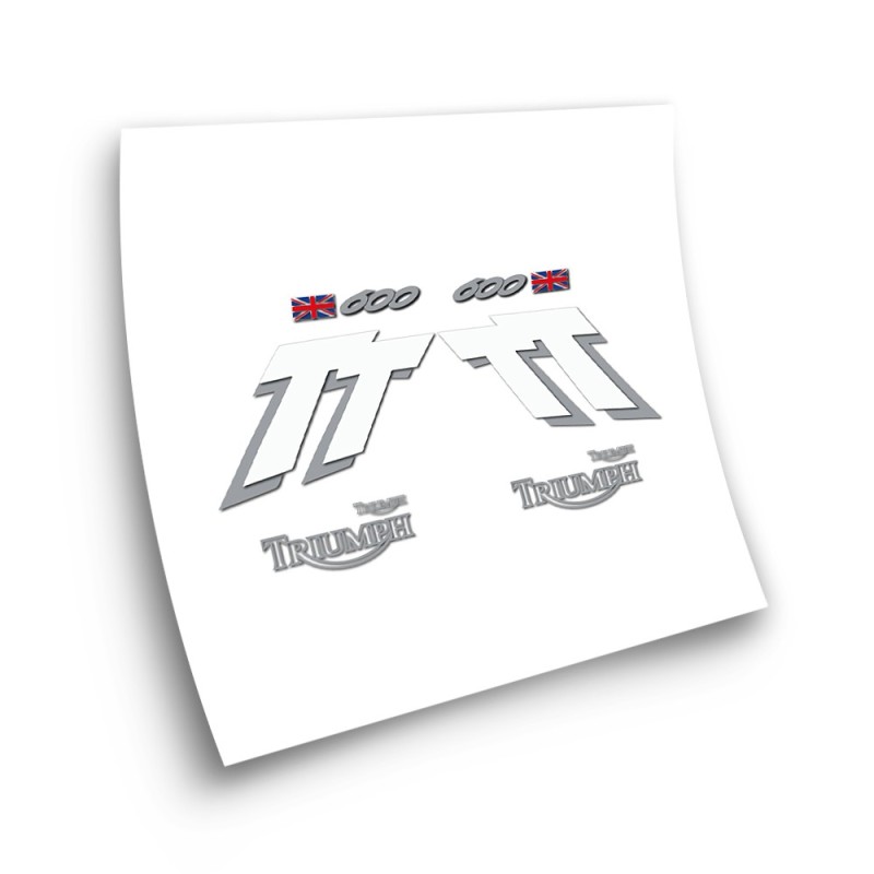 Triumph TT600 Motorbike Sticker White And Grey - Star Sam