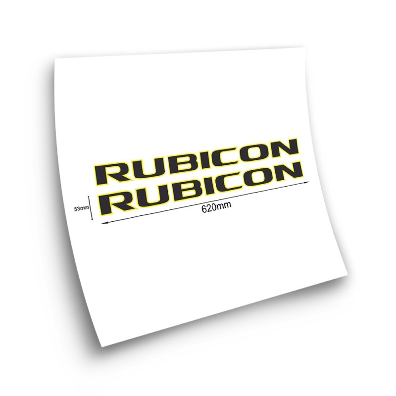 Car Vinyl Stickers RUBICON yellow