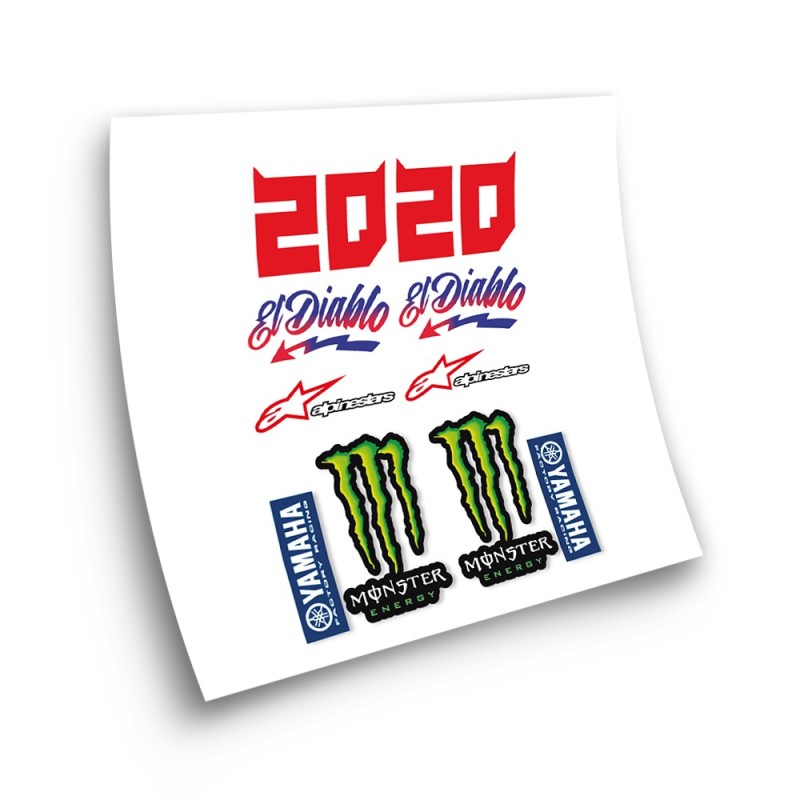 Moto GP Fabio Quartararo Yamaha Motorbike Stickers  - Star Sam