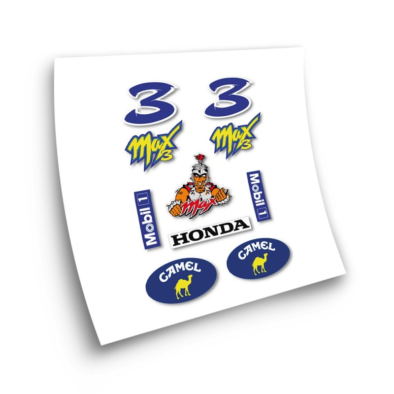 Moto GP Vintage Max Biaggi Motorbike Stickers  - Star Sam