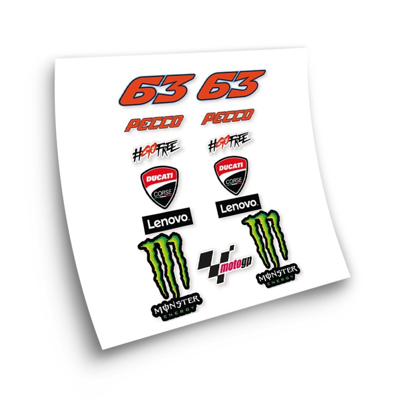 Moto GP Francesco Bagnaia Kit Motorbike Stickers - Star Sam