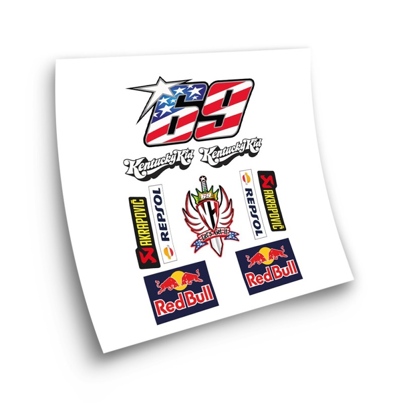 1 69 NICKY HAYDEN Heart Sticker Kit Mm. 75xmm. 63 Decal Sticker Aufkleber  Pegatina Honda Motogp Valentino Rossi 46 Redbull Yamaha SBK Monster 