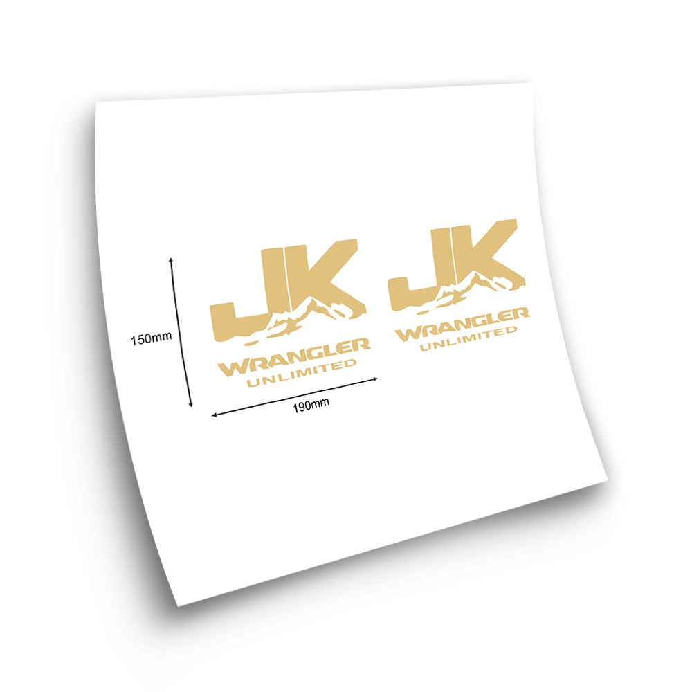 Wrangler JK gold car stickers