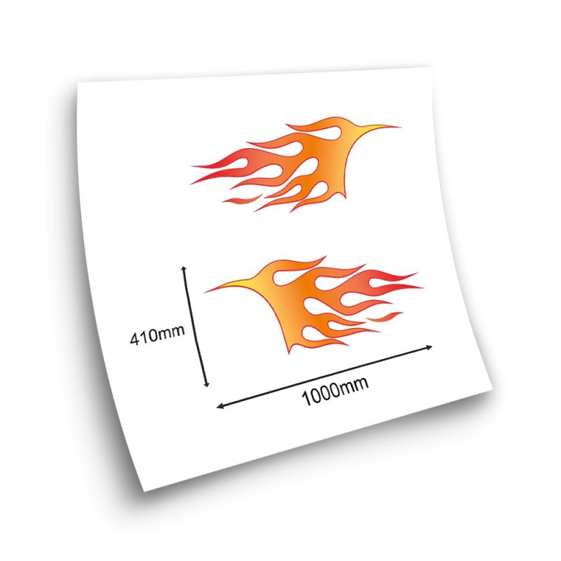 Flames of Fire Car Sticker Set - Star Sam