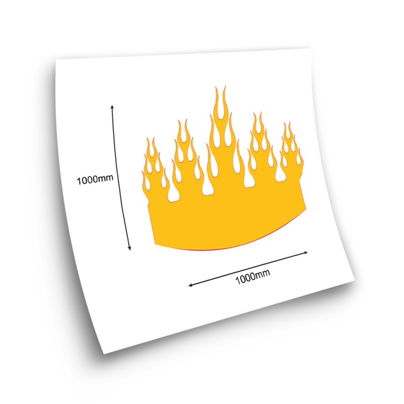 Autocollants Car flammes feu Mod.9 jaune