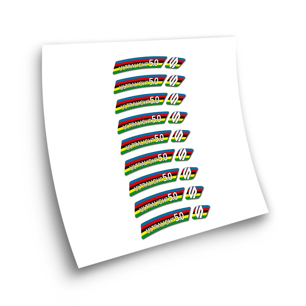 Stickers Pour Jantes de Velo Speedsix World Cup 50mm - Star Sam