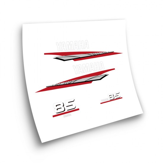 Yamaha Fueraborda 85 Boat Stickers Red And White - Star Sam