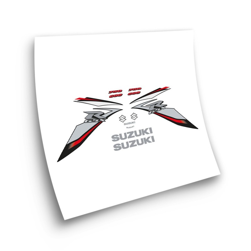 Suzuki GSXR 600-750 K9 Motorbike Stickers 2009 White - Star Sam