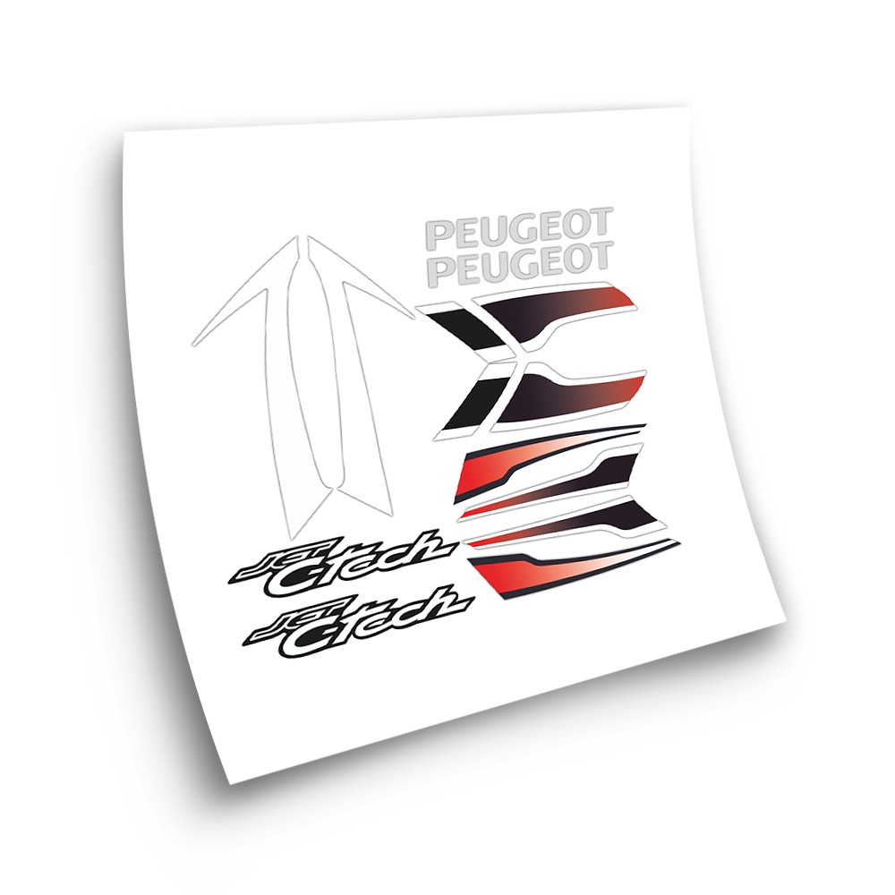 Peugeot Jet CTech Red Scooter-kit Motorbike Stickers  - Star Sam