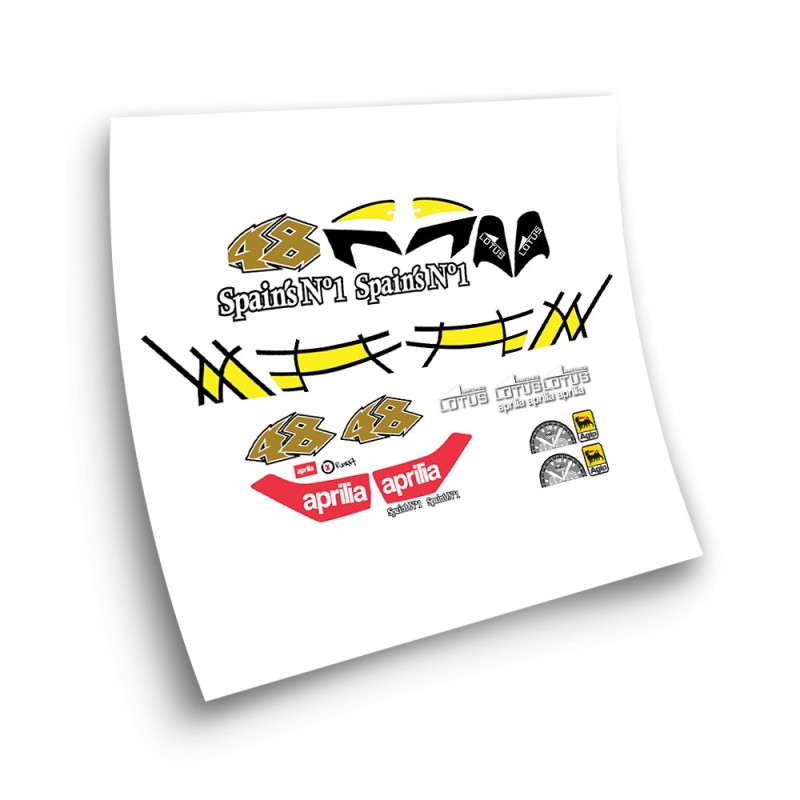 Aprilia Sonic Jorge Lorenzo Motorbike Stickers - Star Sam