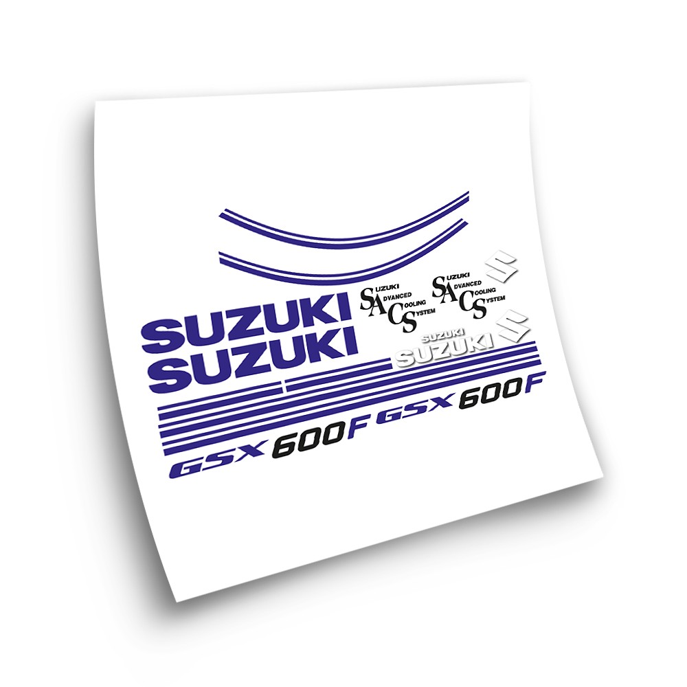 Suzuki GSX600F Motorbike Stickers Year 1988 White - Star Sam