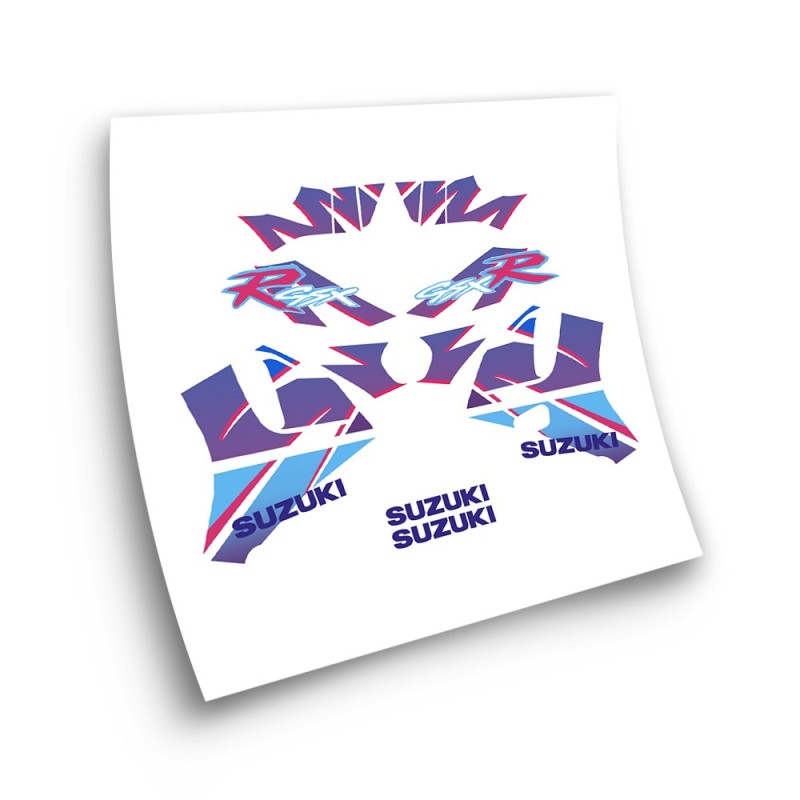 Suzuki White GSX R 750 Motorbike Stickers Year 1992 - Star Sam