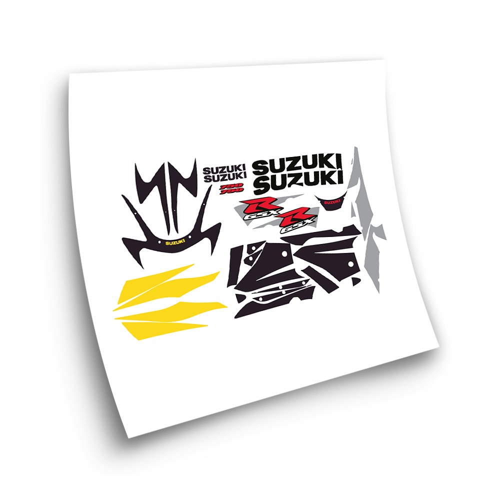 Moto Stickers Suzuki GSXR 750 Jaar 2002 Geel - Ster Sam