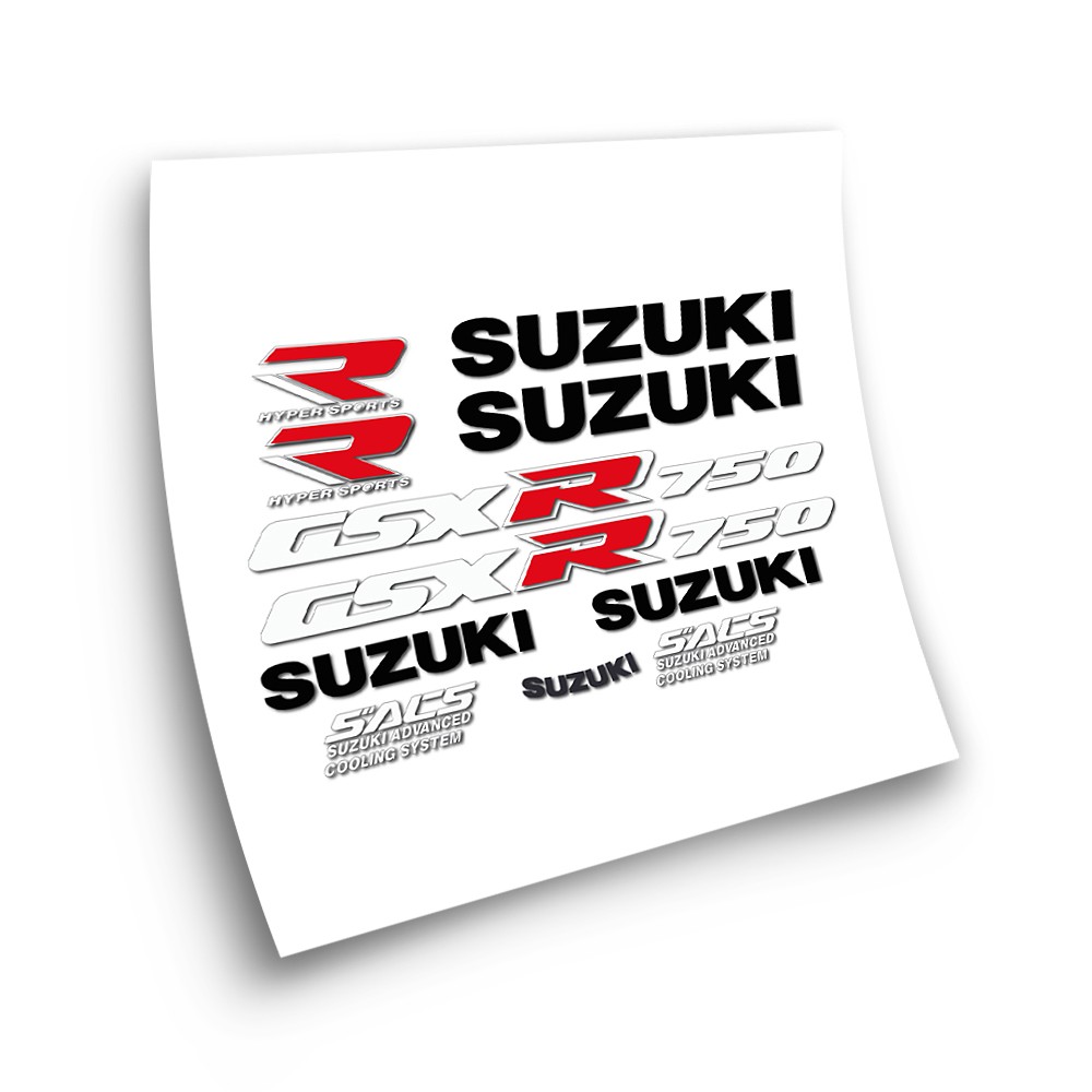 Suzuki GSXR 750 Motorrad Aufkleber 1990 Blau-Weiss - Star Sam