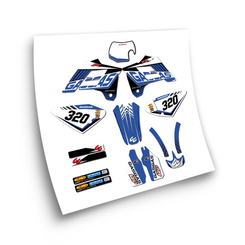 Gas Gas EC Motorbike Stickers Year 2002-2006 Blue - Star Sam