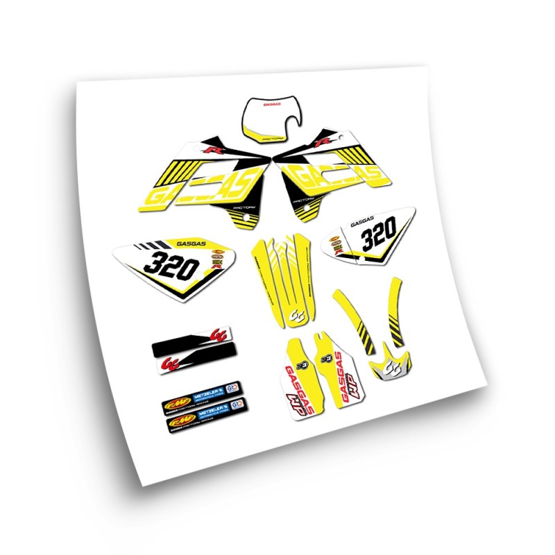 Stickers Moto Gas Gas EC Ano 2002 a 2006 Amarelo - Star Sam