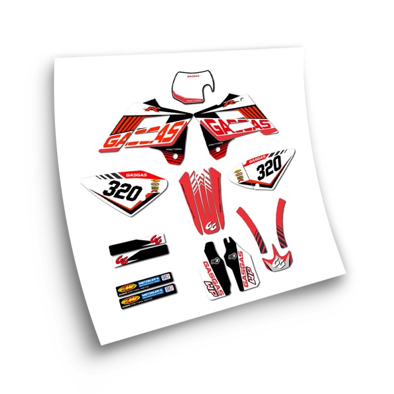 Stickers Moto Gas Gas Ano CE 2002 a 2006 Vermelho - Star Sam