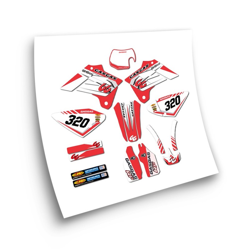 Autocollant Motos Gas Gas EC 2002-2006 Mod 2 Rouge - Star Sam