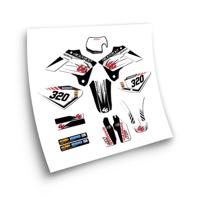 Gas Gas EC Motorbike Stickers Year 2002-2006 Black - Star Sam