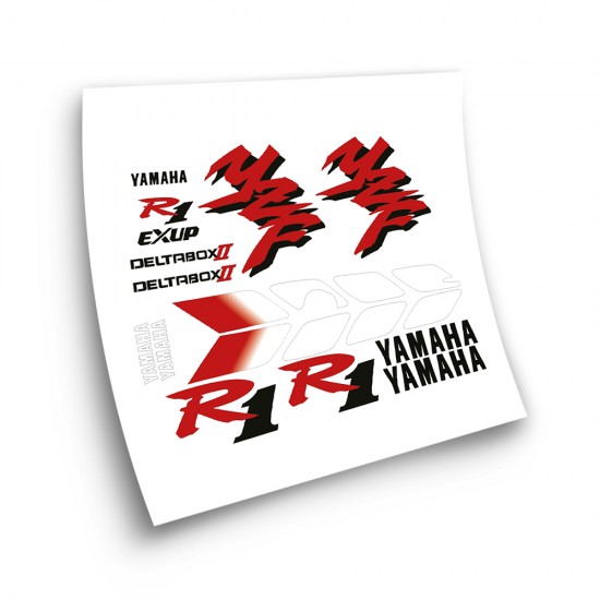 Yamaha YZF R1 Motorbike Stickers Year 1998 White - Star Sam