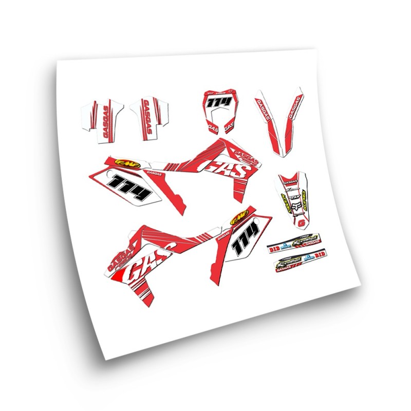 Gas Gas EC Mod 2 Motorbike Stickers Year 2012-17 Red - Star Sam