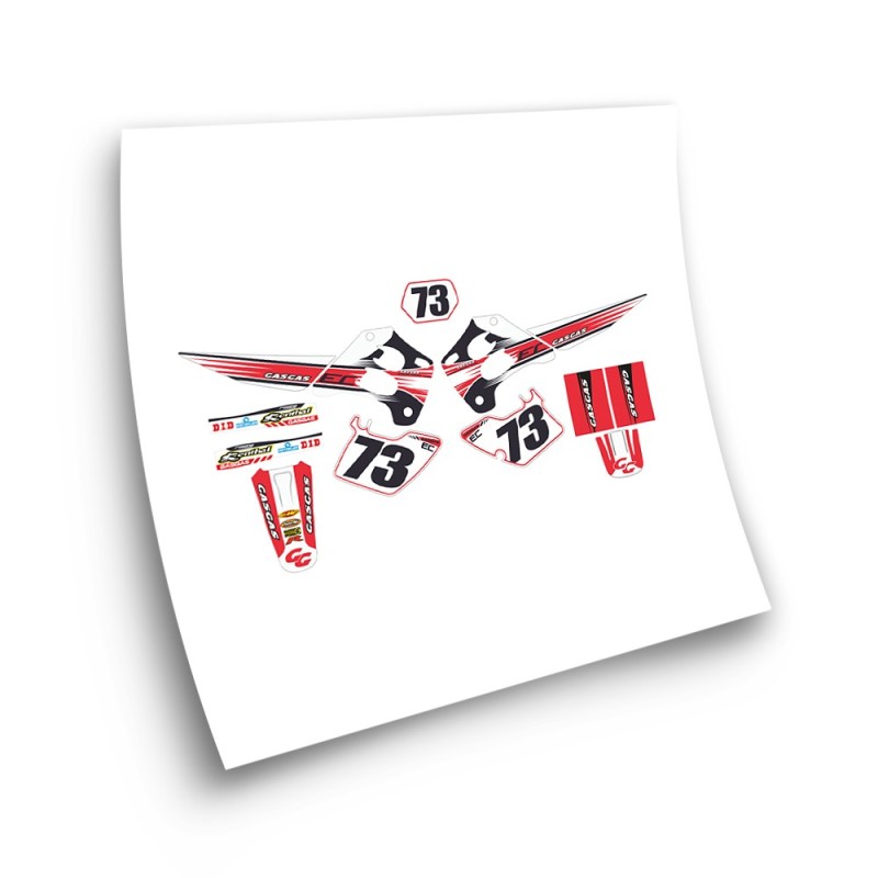 Stickers Moto Gas Gas Ano CE 1998 a 2001 Vermelho - Star Sam