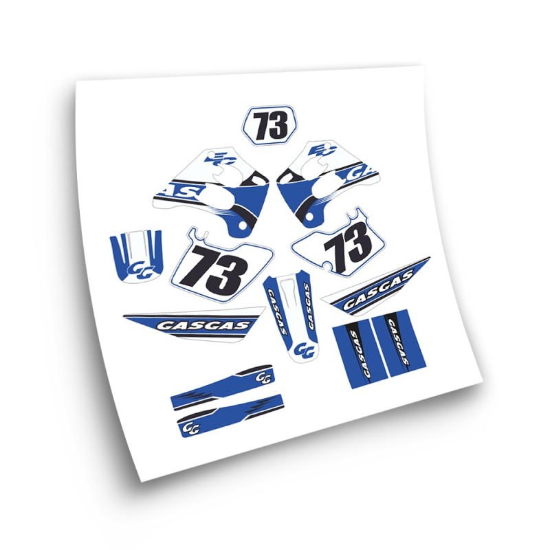 Gas Gas EC Model 3 Motorbike Stickers 1998-2001 Blue - Star Sam