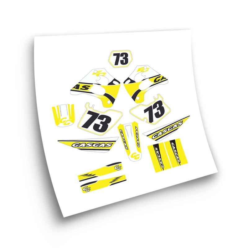 Gas Gas EC Mod 3 Motorbike Stickers 1998-2001 Yellow - Star Sam