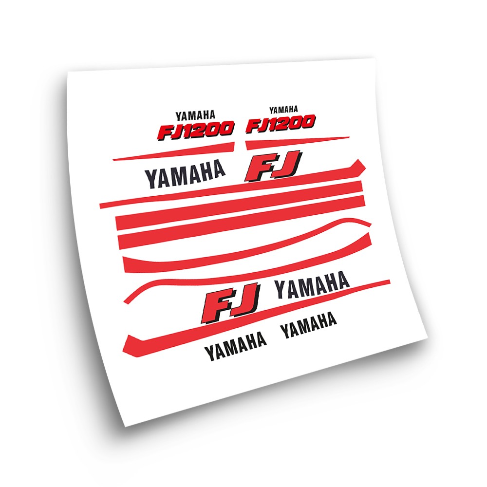 Yamaha FJ 1200 Motorbike Stickers Year 1990 White - Star Sam