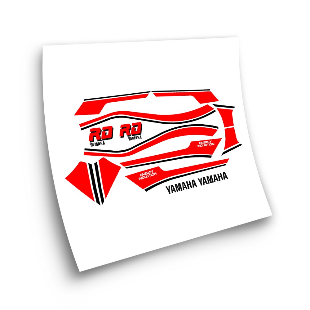 Racefiets-stickers Yamaha RD 80-125 Wit - Star Sam