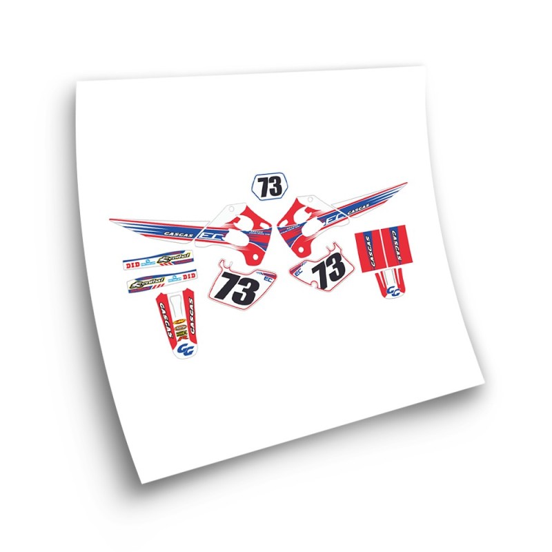 Stickers Moto Gas Gas Ano CE 1998 a 2001 Vermelho e Azul - Star Sam