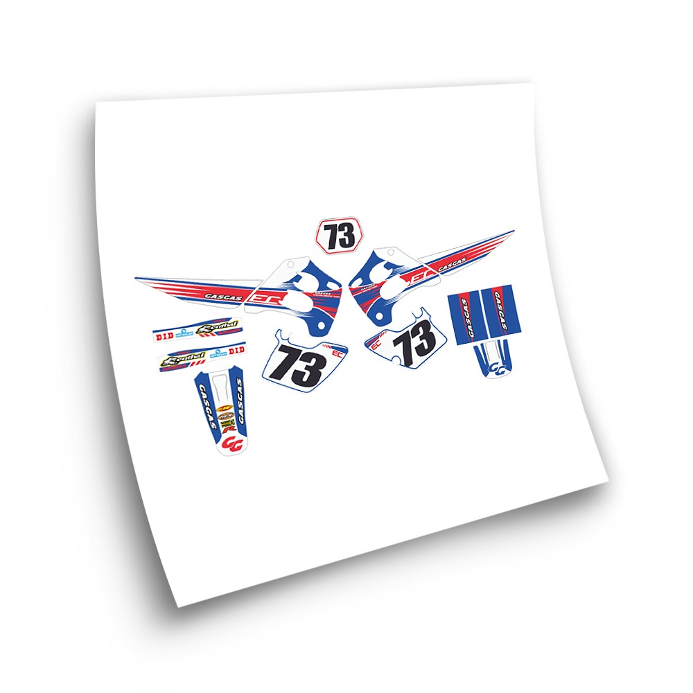 Gas Gas EC Motorbike Stickers 1998-2001 Blue And Red - Star Sam