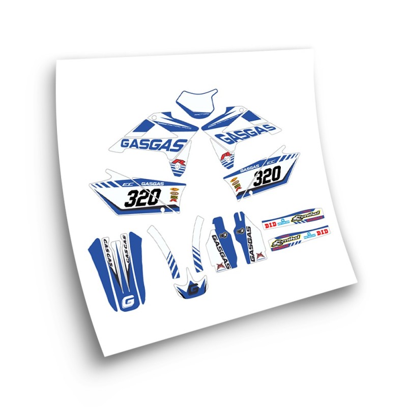 Gas Gas EC Modell2 Motorrad Aufkleber 2007-2009 Blau - Star Sam