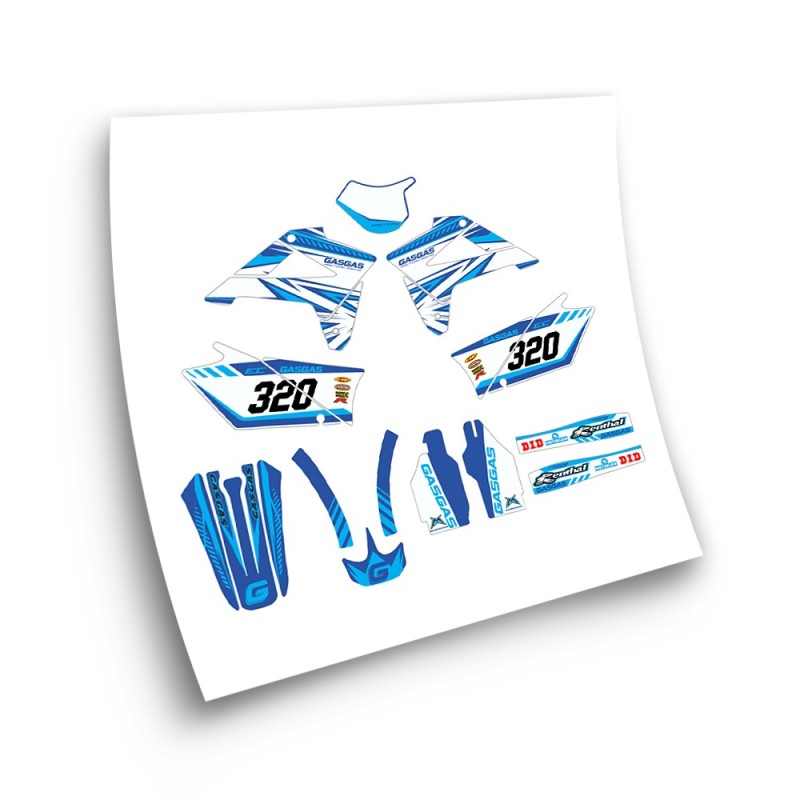 Gas Gas EC Model 4 Motorbike Stickers 2007-2009 Blue - Star Sam