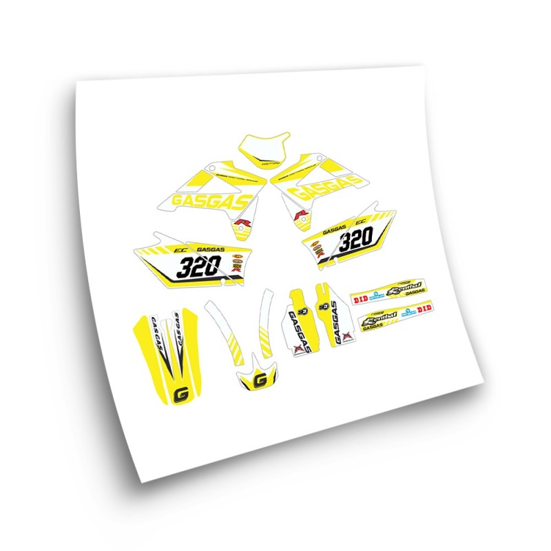 Gas Gas EC Mod 2 Motorbike Stickers 2007-2009 Yellow - Star Sam