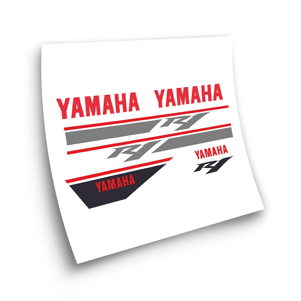 Yamaha R1 Motorrad Aufkleber Jahr 2014 Weisse Farbe - Star Sam