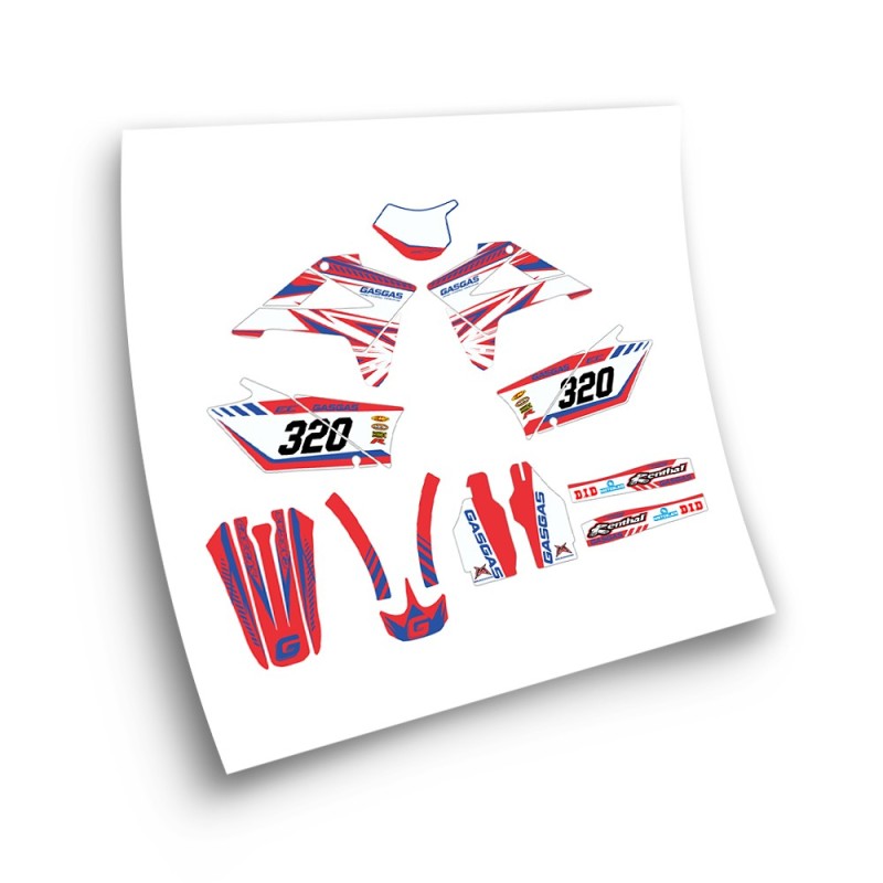 Gas Gas EC Mod4 Motorbike Stickers 2007-09 White-Red - Star Sam