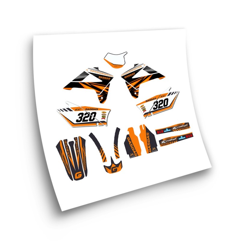 Gas Gas EC Motorbike Stickers Year 2007-2009 Orange - Star Sam