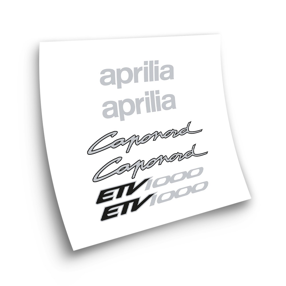 Stickers Moto Aprilia Caponord ETV 1000 Jaar 2004 Zilver - Star Sam