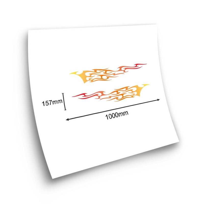 Autofeuer-Aufkleber mod.5 orange