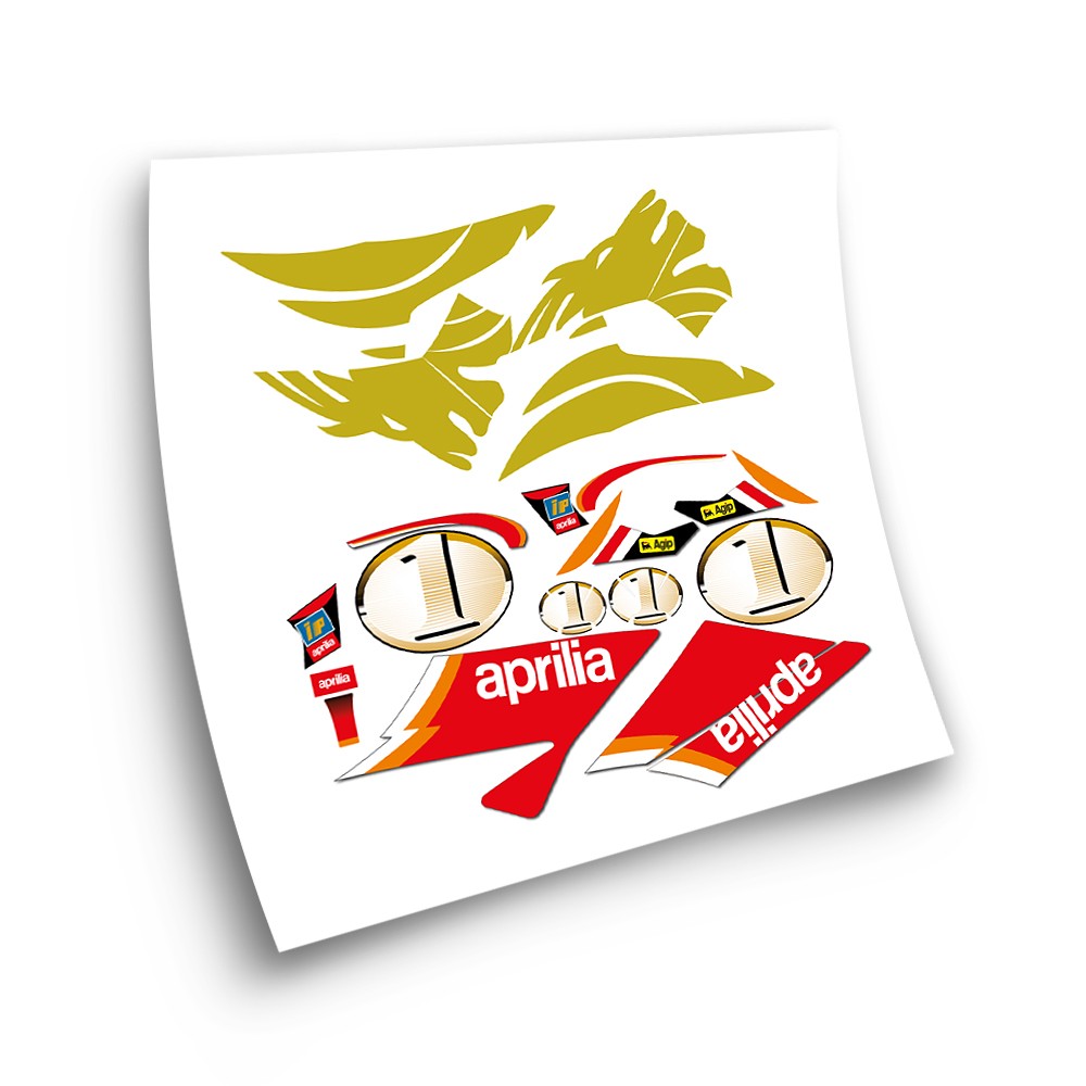 Motorfiets Stickers Aprilia SR 50 Ditech Poggiali - Star Sam