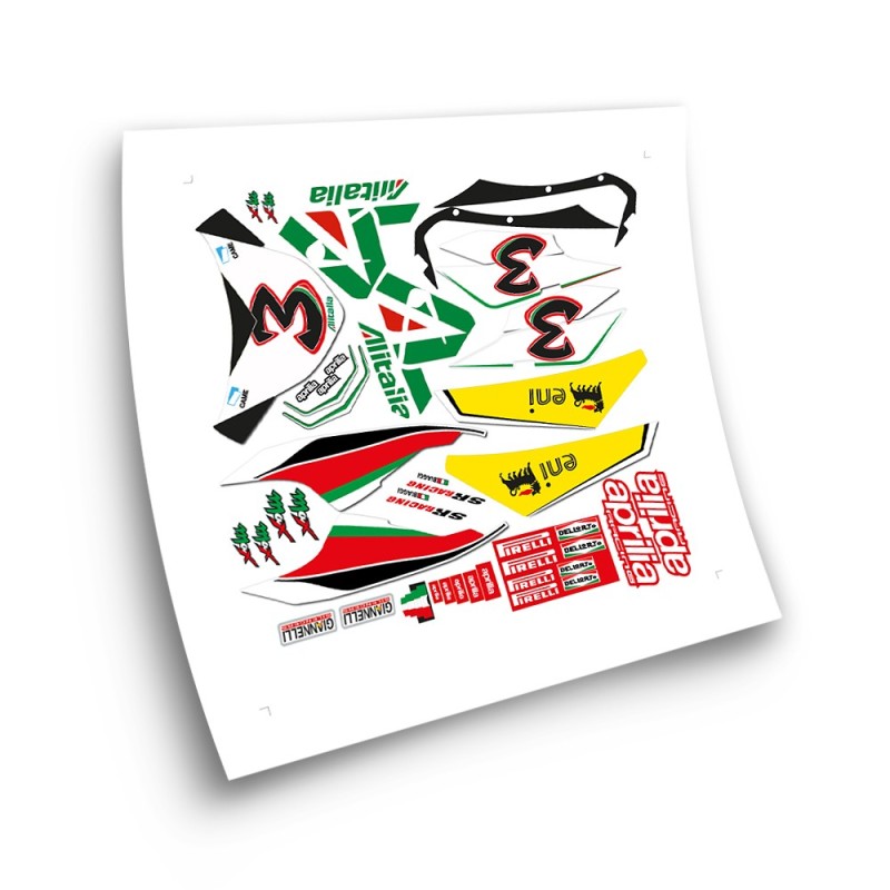 Aprilia SR 50 SBK Alitalia Motorbike Stickers  - Star Sam