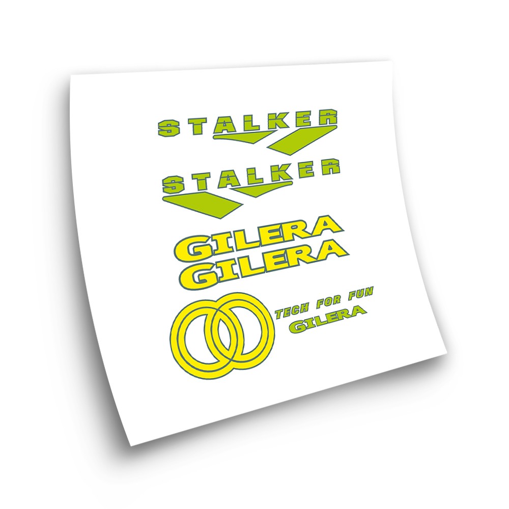 Gilera Yellow Kit Stalker 1999 Motorbike Stickers - Star Sam