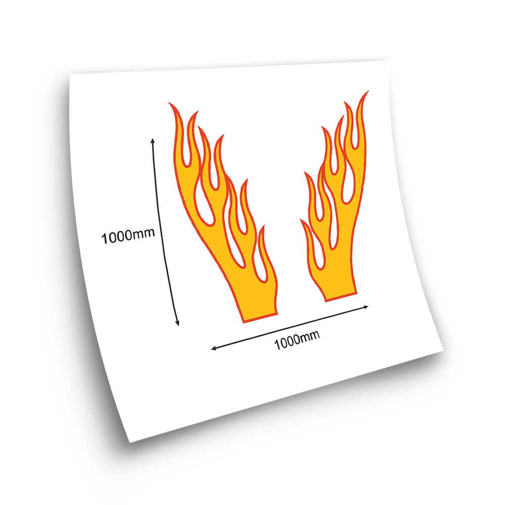 Sticker vinyl sticker flames fire yellow / orange